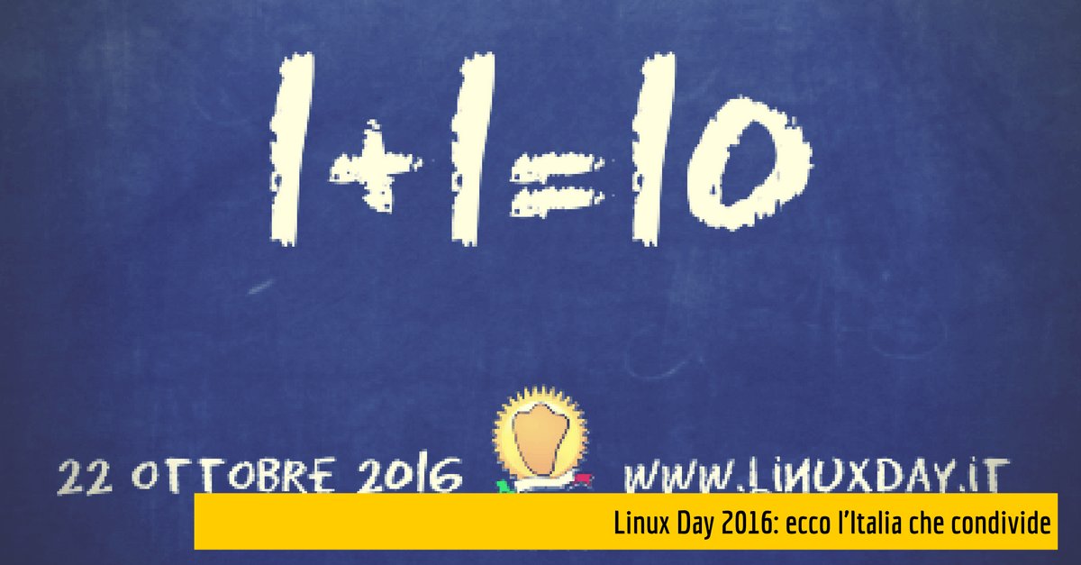 PietroBiase's tweet photo. #LinuxDay2016 ecco l'Italia che condivide conoscenza e cultura digitale #LinuxDay #linux25 #opensource #freesoftware https://t.co/3QMr7Em1jO https://t.co/yUNw8SQs8O