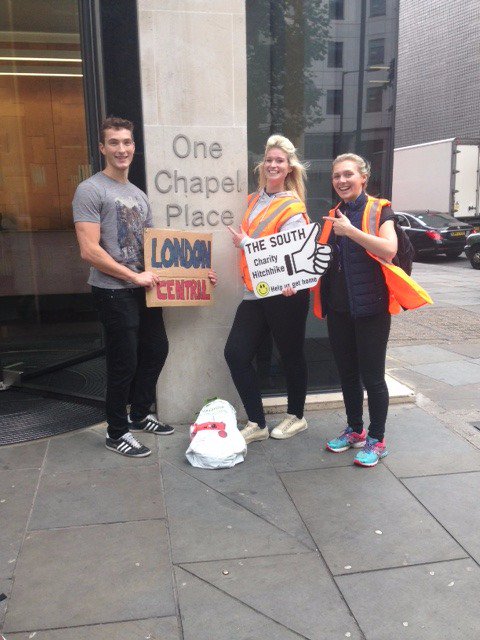 CarterJonas's tweet photo. And Team 1 of @_TeamTabasco have won the #TimesGraduateChallenge hitchhike, making it all the way to our London HQ from Kendal!! #CJGrads https://t.co/oZ3Nda16vN