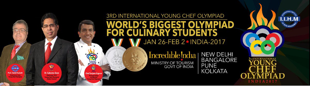 Chef_Yashk's tweet photo. 2016 saw #51Countries participating. Wait! Wait! #YoungChefOlympiad 2017 will witness more than #70Countries rolling in. Grand than ever! https://t.co/75gE3EjeZr