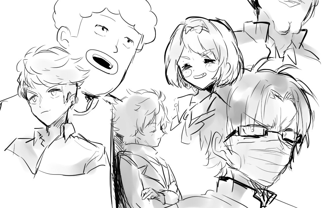 さいきのキャラ少したくさん落書きした 