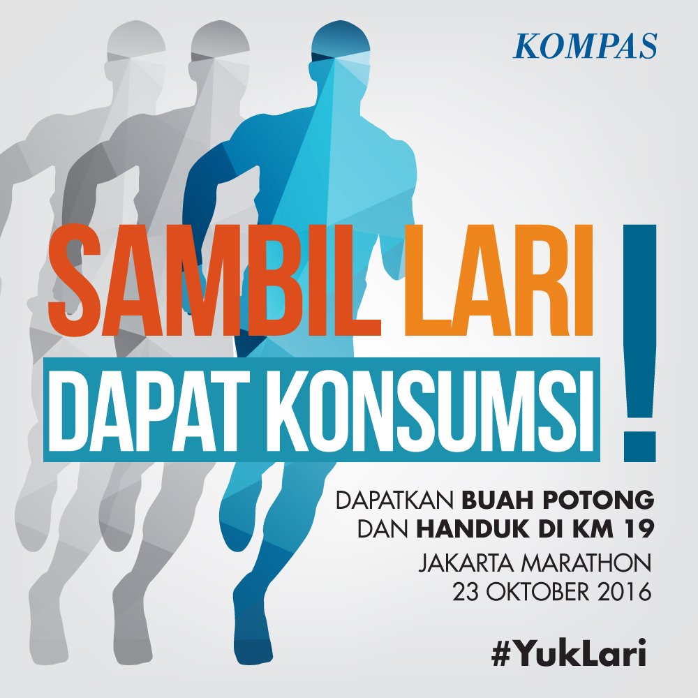 "<a href="/KompasKampus/">Kompas Kampus</a>: Anak Kampus yang ikutan #JakMar ketemu sama mimin yah di KM 19 <a href="/TheJKTMarathon/">Jakarta Marathon</a> #YukLari