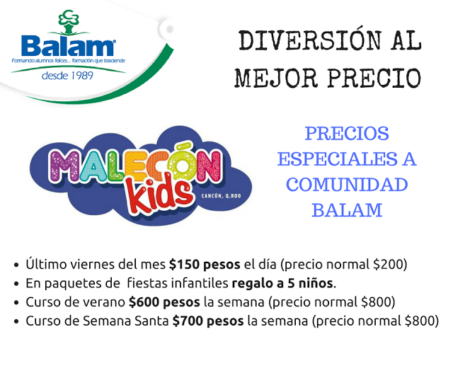 ExalumnoBALAM's tweet photo. Diversión para los más pequeños en #Cancún. Los miembros del #ClubBalam disfrutan de los mejores precios en @MaleconKids https://t.co/XdhZRPE5Yp