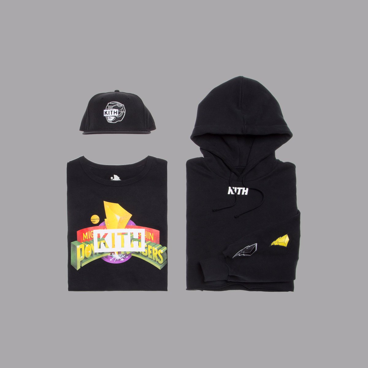 PowerRangers's tweet photo. Inspired by early 90s nostalgia, our latest collaboration with @KithSet is available now! ⚡️ https://t.co/XsfpDUvCiK https://t.co/g0bsyTUwLw
