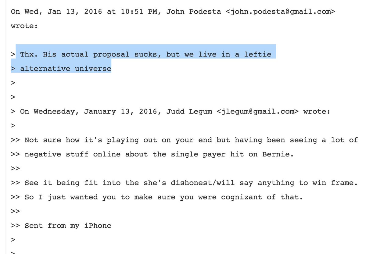 AllOnMedicare's tweet photo. .@johnpodesta to @JuddLegum in #PodestaEmails14: @BernieSanders' #MedicareForAll proposal "sucks" https://t.co/XveZMU0Wne #SinglePayer https://t.co/M2YwLcWn95
