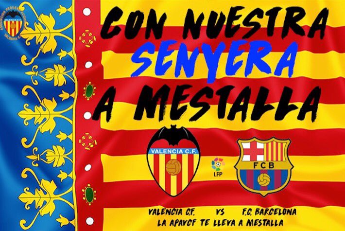 La #APAVCF sortea 2 entradas para el partido #ValenciaBarça de #LaLiga . Solamente tienes que seguirnos y hacer RT ¡¡VAMOS AFICIÓN!! #VCF