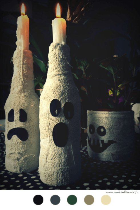 Bougeoirs Fantômes - J'Adore Le "Do It Yourself"  #fêtehalloween,  #Halloween,  #halloweendeco,  #halloween party, 
buff.ly/2eZ8YO0