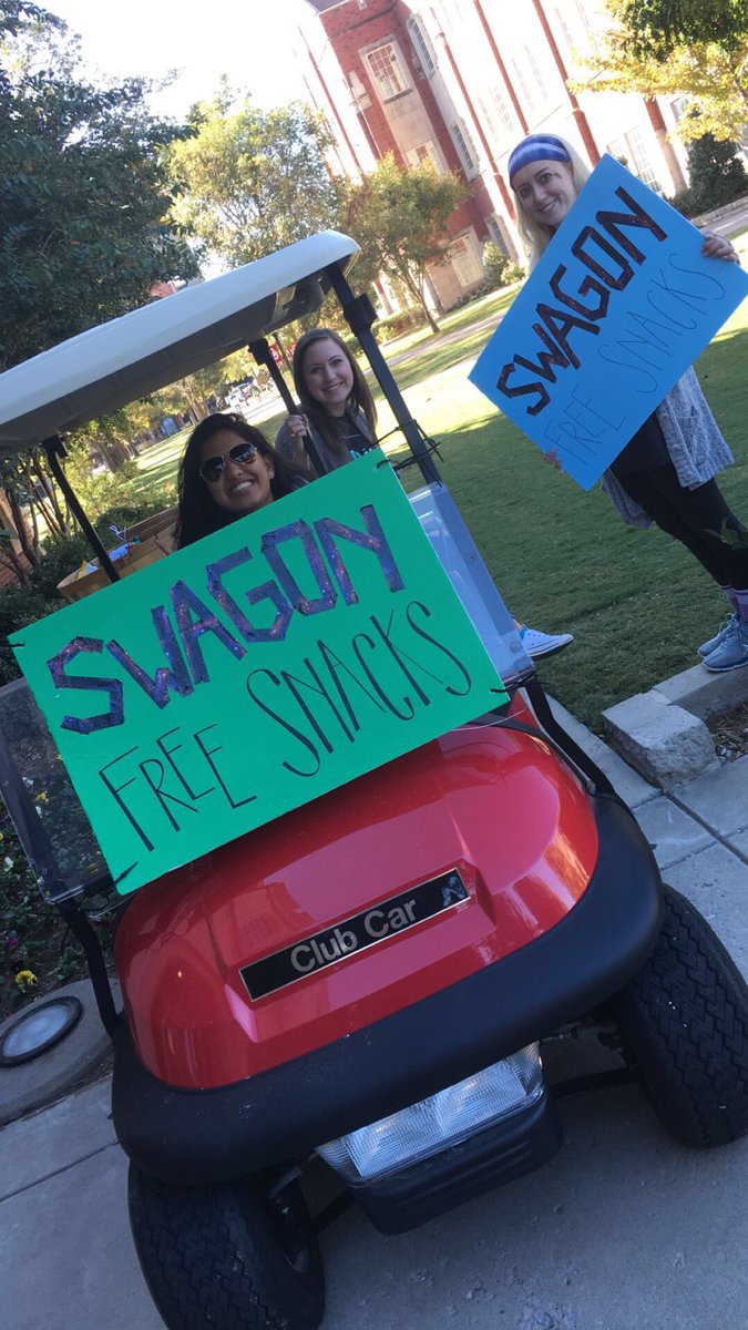 OUClassCouncil's tweet photo. THE SWAGON IS BACK! South Oval now til 1p! DO IT!!!! https://t.co/9OlBOWjQHB