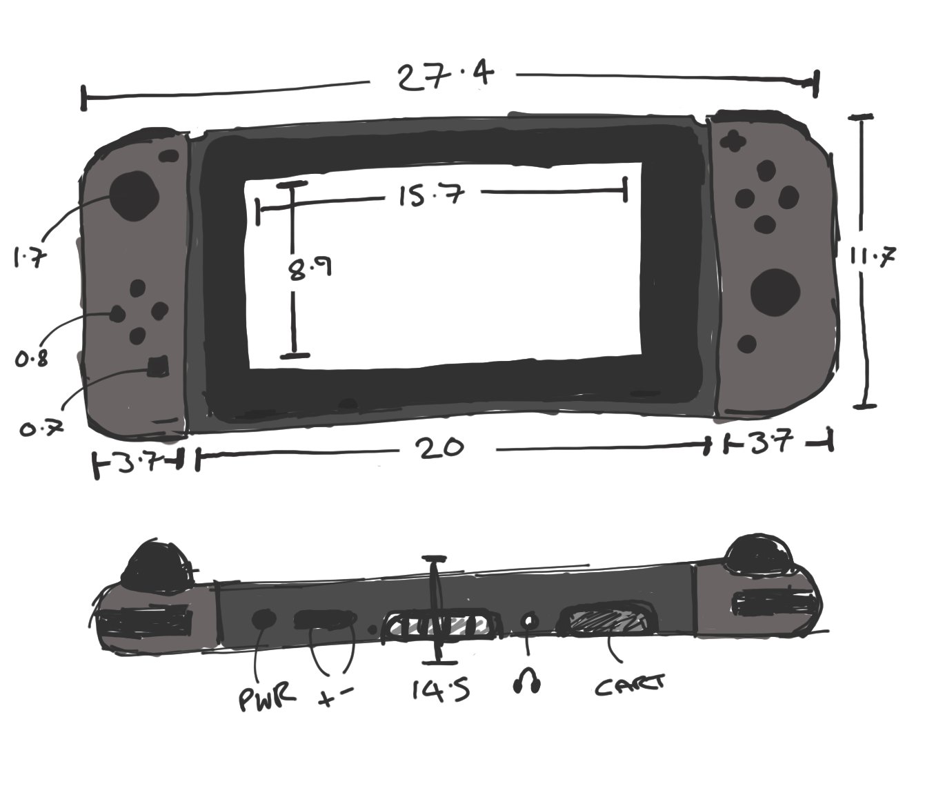 Blabbersoft Nintendo Switch Dimensions Cm