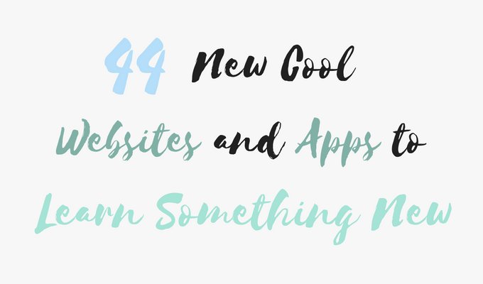MyKrdApp's tweet photo. Very cool list, check it out: 44 New Cool Websites and Apps to Learn Something New https://t.co/AS9gobNAmu #apps #mobile #learn https://t.co/QASVlelxmu