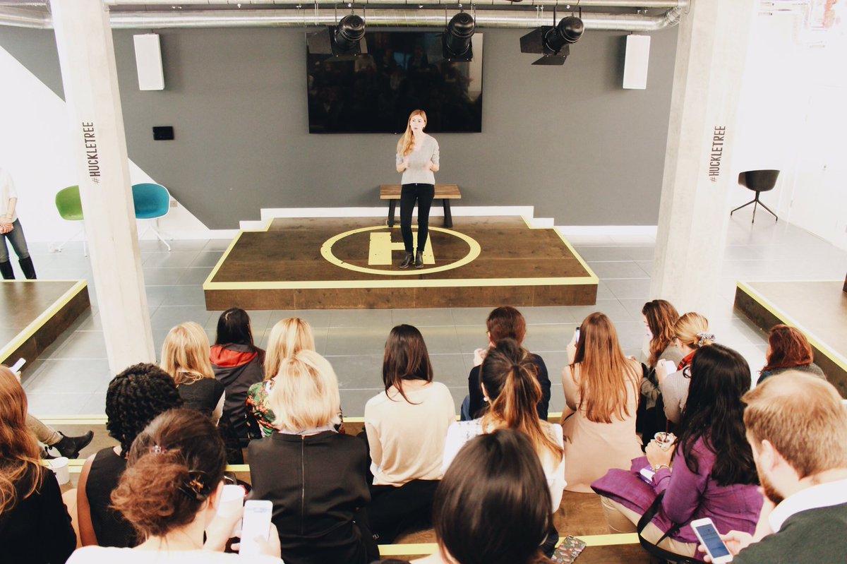 Hehe love this shot of <a href="/SuzanneAshman/">Suzanne</a> killing it on stage for Diversity.vc this morning! #womenintech #femalfounders