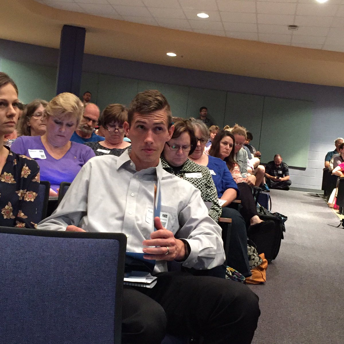 FCPS_SDC's tweet photo. Keynote speaker Michael Gorman at THS. #FCPSEdSym https://t.co/tC1aWj0bdt