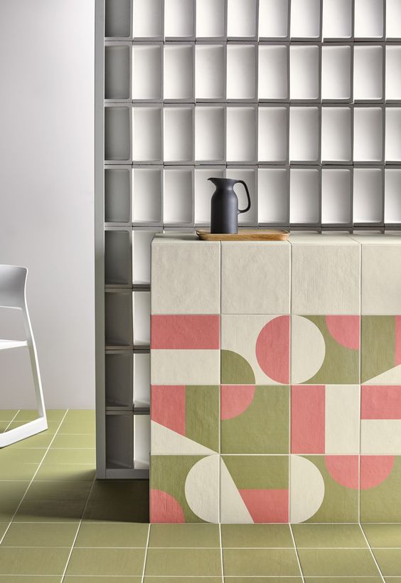 CeramicBenuzzi's tweet photo. Pavimento+Rivestimento @mutinaceramics by Barber&amp;Osgerby. Gres porcellanato smaltato colori Oliva, Fragola e Powder. Combinazioni infinite. https://t.co/D5hjL1R8r4