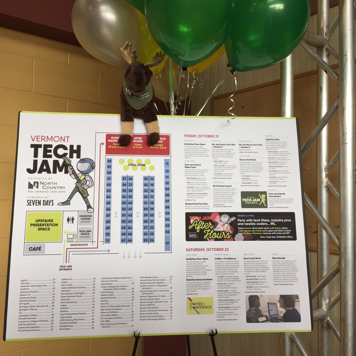 NorthCountryCU's tweet image. Marvin is checking out the schedule for #TechJamVT There’s so much stuff going on! What should he do first?