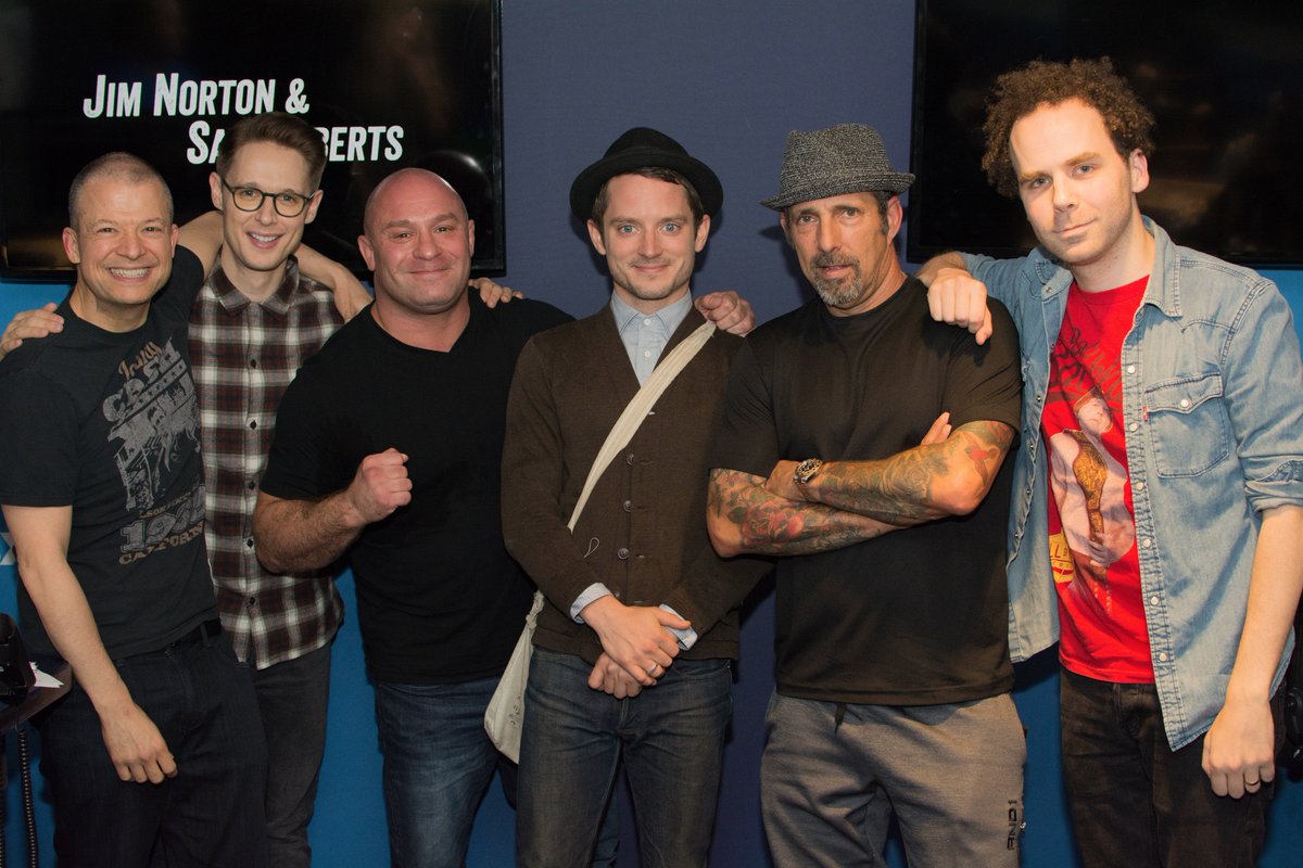 What a show! Thanks to <a href="/elijahwood/">Elijah Wood</a>, <a href="/MattSerraUFC/">Matt Serra</a>, <a href="/RichVos/">RichVos</a>, and @mrSamuelBarnett for some killer radio! #JimandSam