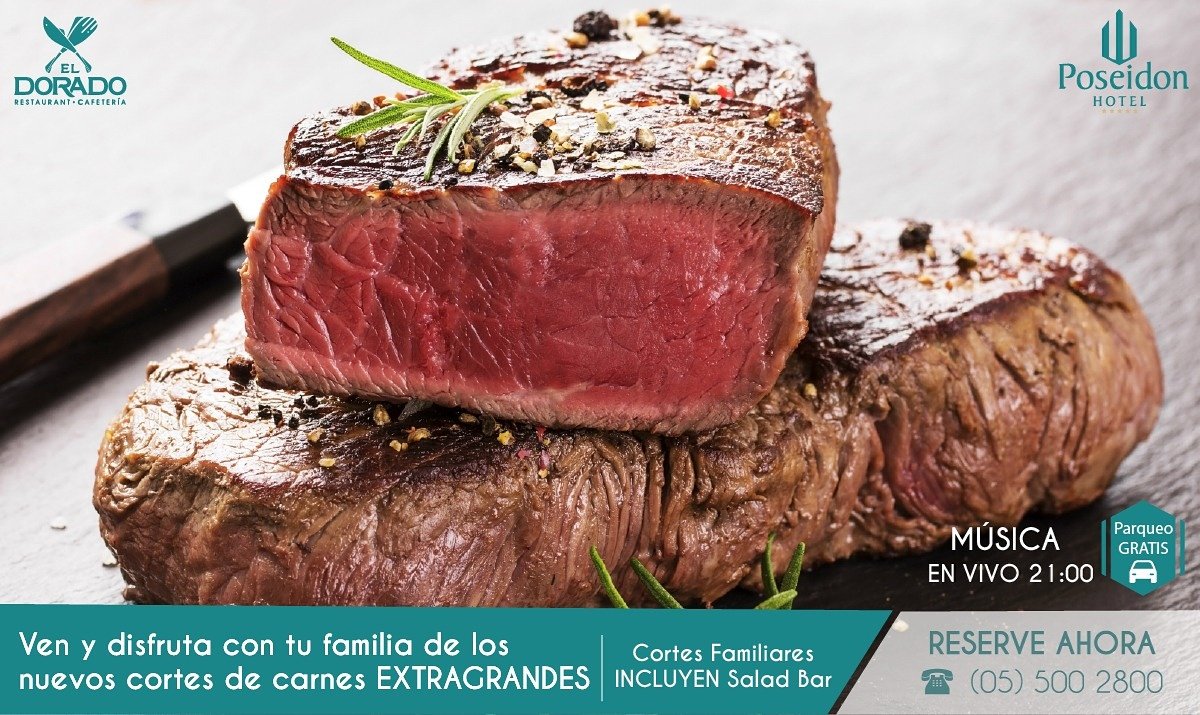 Ven y Disfruta ESTA NOCHE de los cortes de carnes EXTRAGRANDES que incluyen SALAD BAR en #HotelPoseidon #ViernesDeGrill #MusicaEnVivo