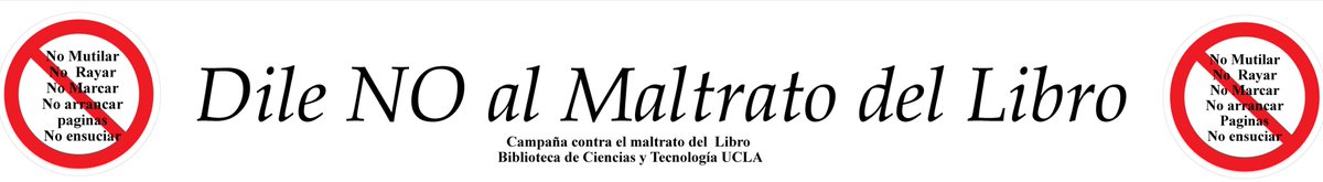 BibCyT_UCLA's tweet photo. Ayúdanos a cuidar los libros 
Campaña contra el maltrato del Libro @MouseDCyT https://t.co/VsJxqYbAfR