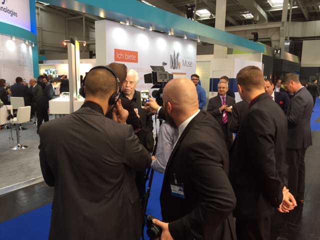 starkeyhearing's tweet photo. .@AudioWorldnews talks with @StarkeyHearCEO at #EUHA2016 about #Starkey hearing technology innovations and @starkeycares https://t.co/SfCyrIE9qe