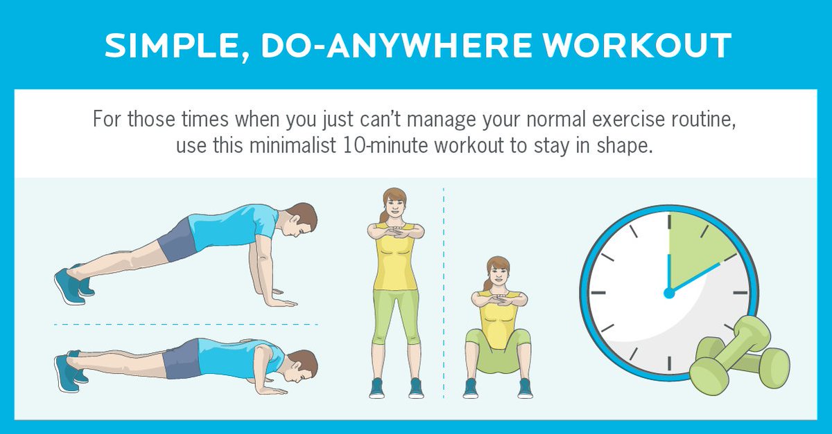 insidePN's tweet photo. How to stay in shape when you're busy:  6 simple, do anywhere exercises for when life gets crazy: https://t.co/6U8b7NuvCx https://t.co/Szsuk9mSQ3