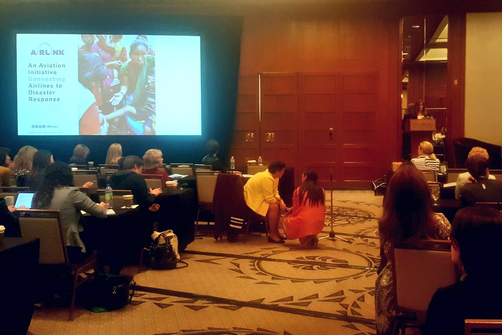 stephsteege_'s tweet photo. @AirlinkFlight Board trustee Robyn Mandel spoke today at @Inspire_IAWA, driving home the message of #AviationAsAForceForGood https://t.co/cHaUXy1YlH