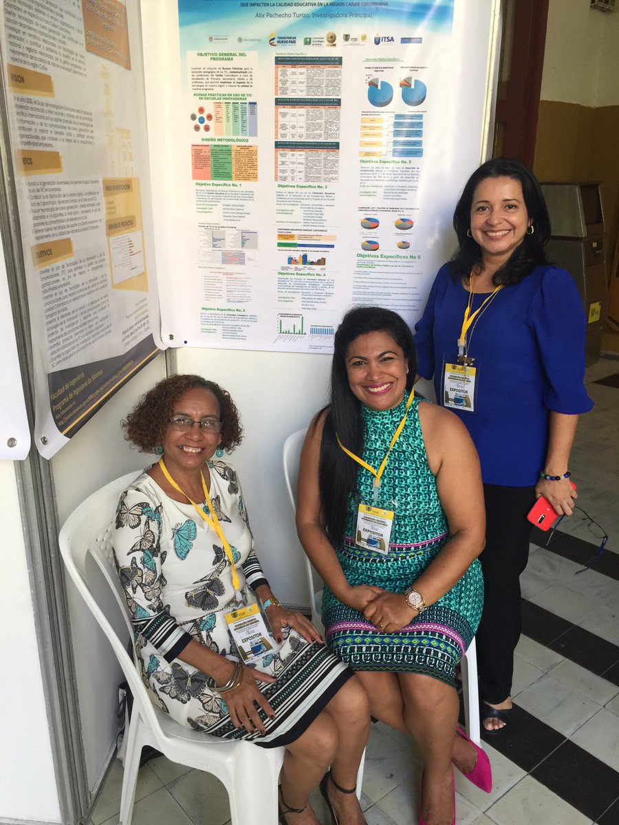 CIERNorte's tweet photo. En convención científica @uni_cartagena @alixpt1 presenta Póster Prog. de Investigación Buenas Practicas #UsoDeTIC en #EscuelasInnovadoras https://t.co/qAfm4eSwvV