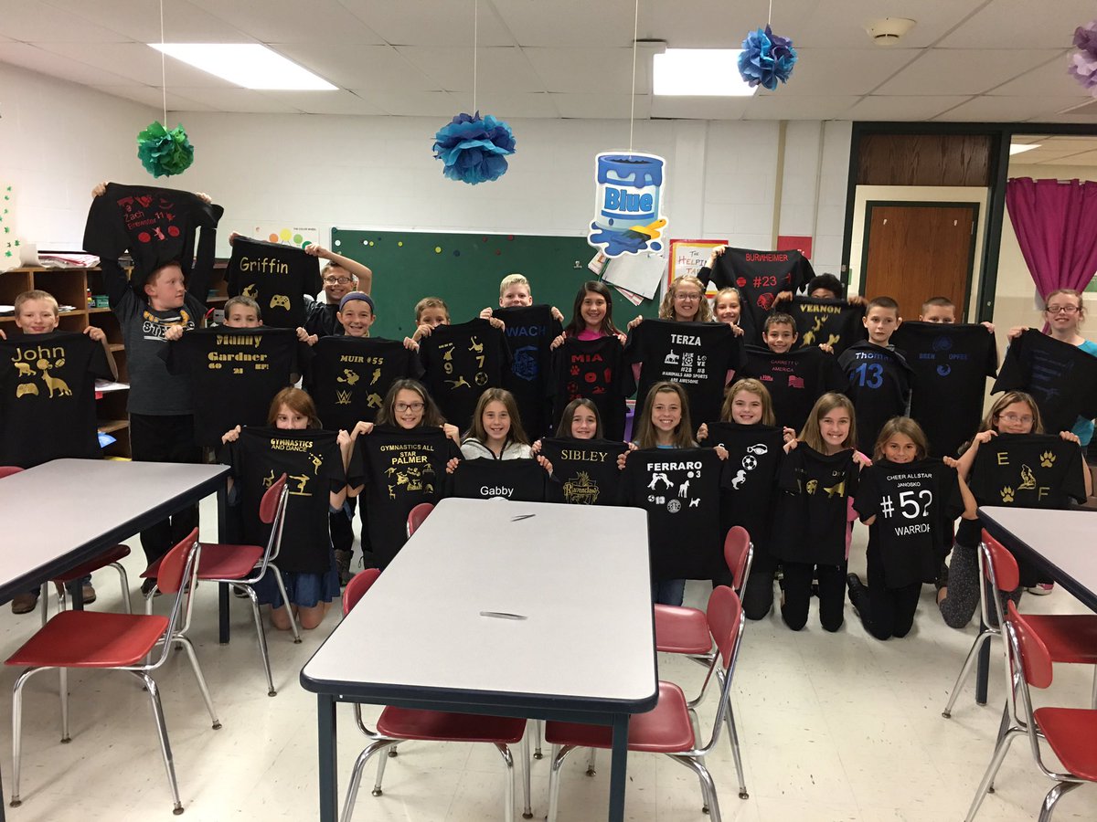 mcperry705's tweet photo. Miss Straub's classroom finishing up their personalized t-shirts! https://t.co/CX0UeYAKDi