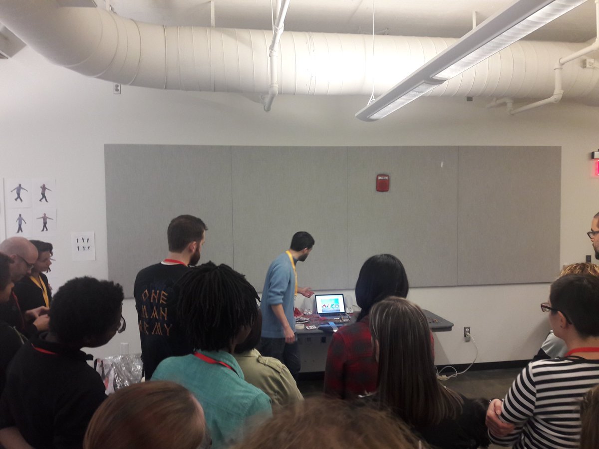 shimirawms's tweet image. One of the inventors of the @makeymakey is at #hiphopcoding.
