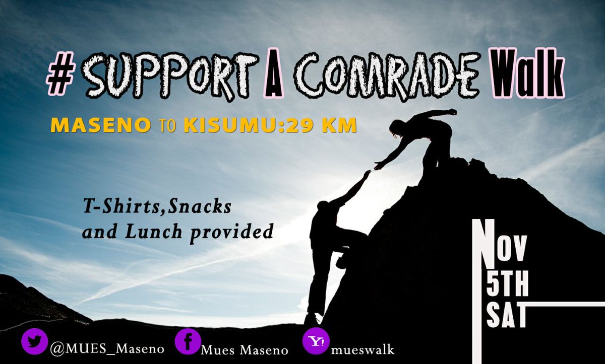 MUES_Press's tweet photo. Giving is not riches.Lend a hand to the poor#SupportAComradeWalk https://t.co/hxZGgtym8x