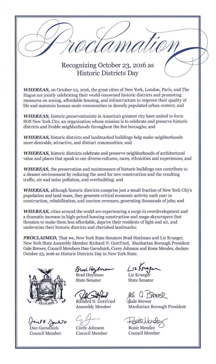 It's official!
#Proclamation #ISupportSOSNewYork #humanscaleNYC #SOSNewYork #nyc