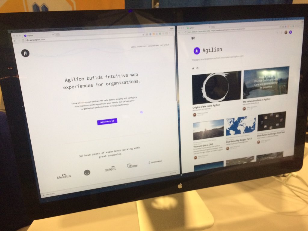 Excited to show the new Agilion.com brand today at <a href="/techjamvt/">Vermont Tech Jam</a> Thank you  <a href="/makenewcompany/">Make New</a> #btv #innov802