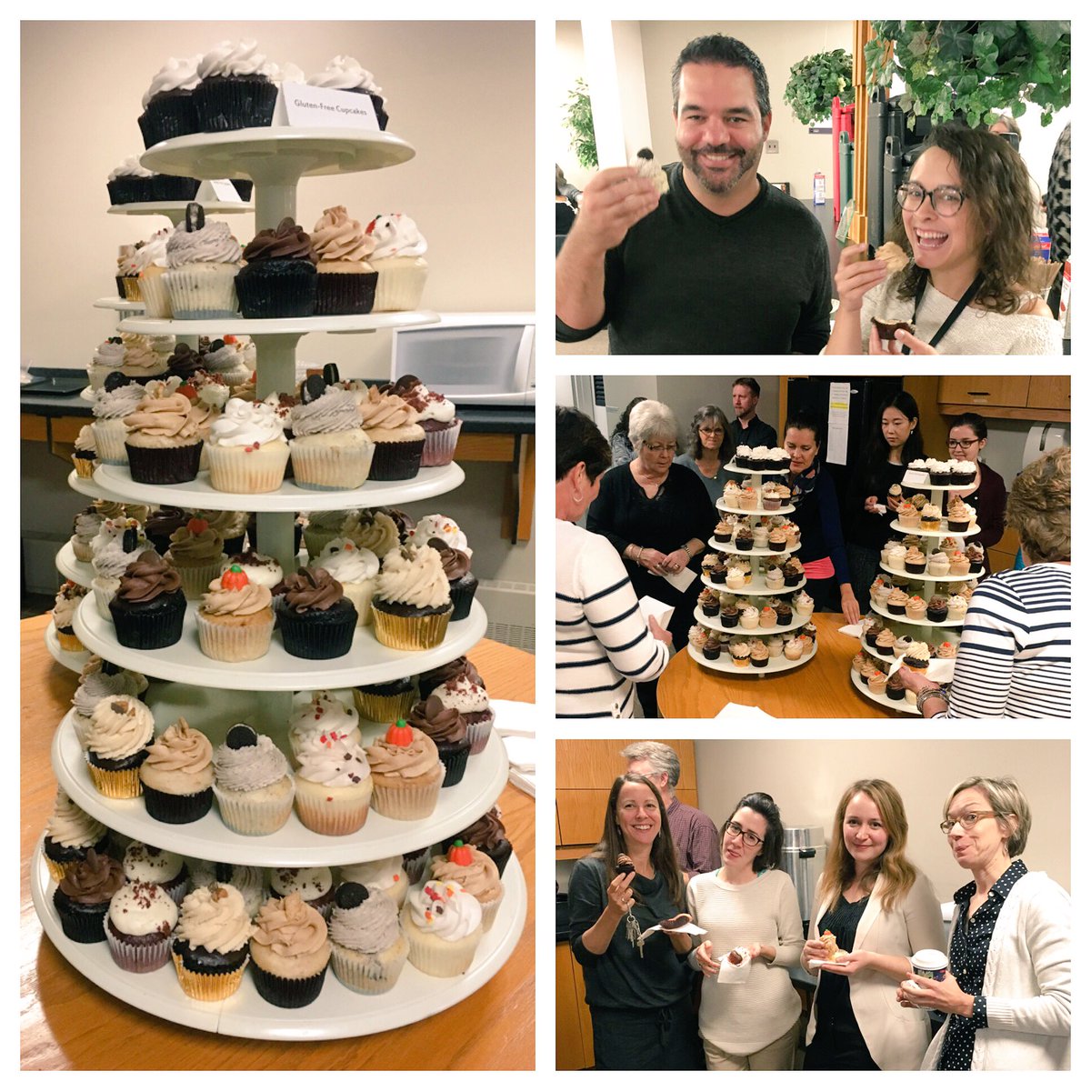 uglibrary's tweet image. Celebrating Canadian Library Workers Day with delicious cupcakes :) 👍👏🎉#CanadianLibraryWorkersDay #LibraryLove