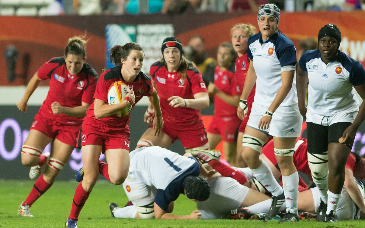 RugbyCanada's tweet photo. It also sees the return of @alarieeli, @kellruss8, @MagaliHarvey &amp; @Karen_Pako to #Canada's senior women's program! #REDNATION https://t.co/dbmAb5Qjbm