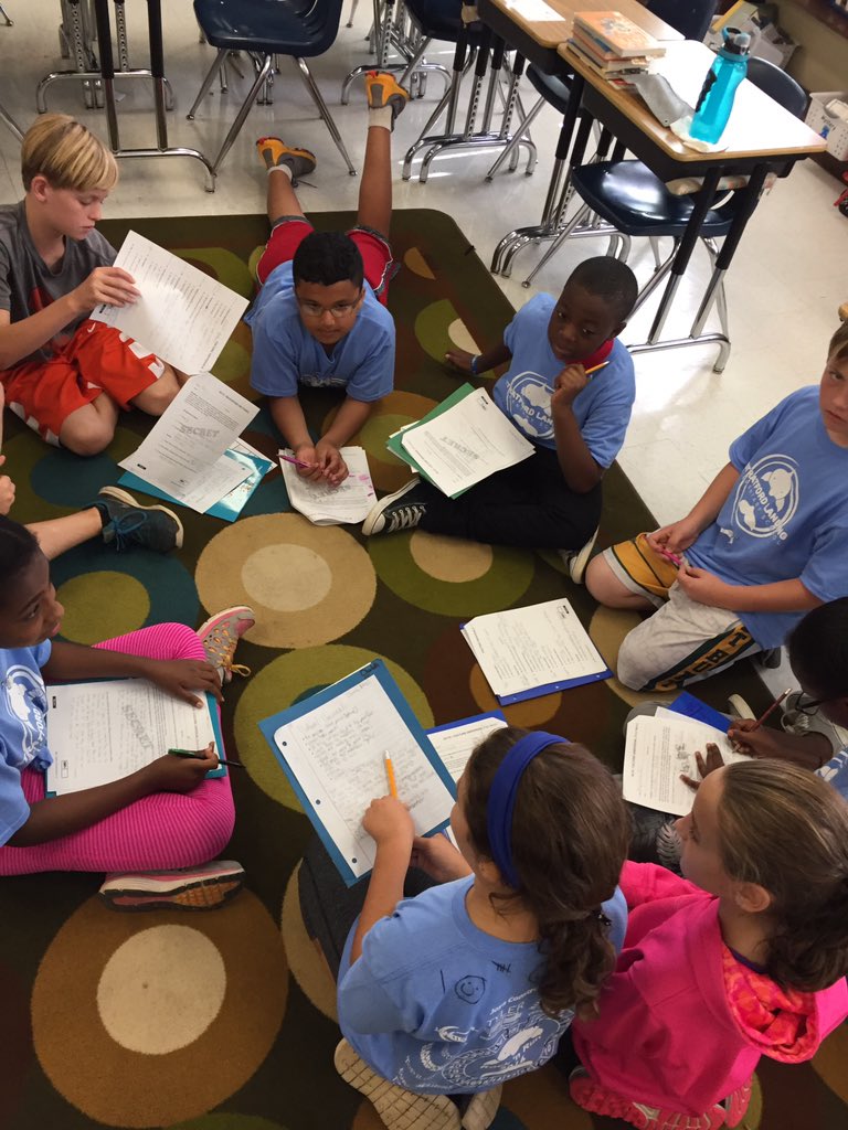 Group members are sharing and getting feedback.  #BigDig #StratfordLndgES