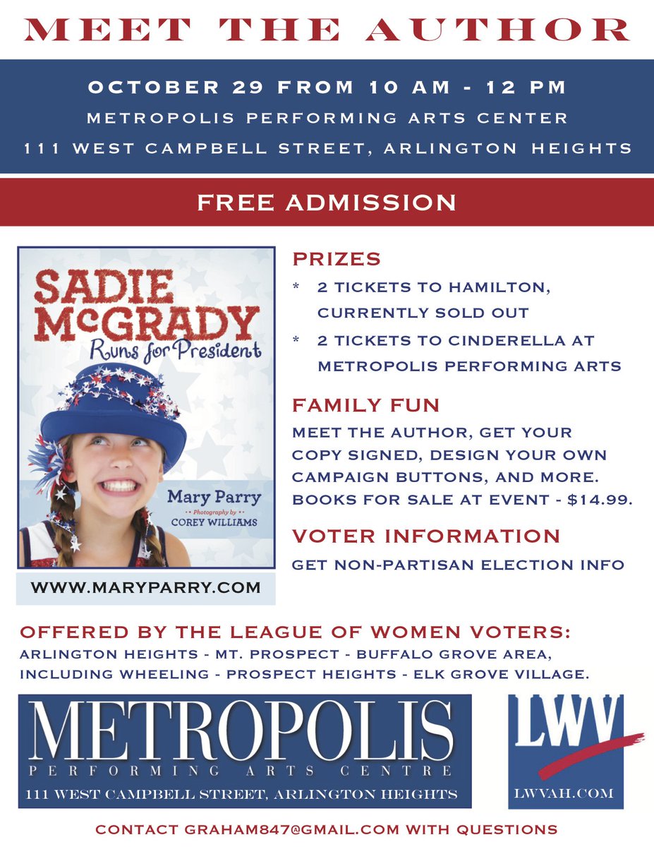 EGHSdebate's tweet photo. A great opportunity to learn more about the election and get a book signed! Drawing for free Hamilton tickets! Thanks @lwvahbg! #EGVotes https://t.co/5QDztV65yx