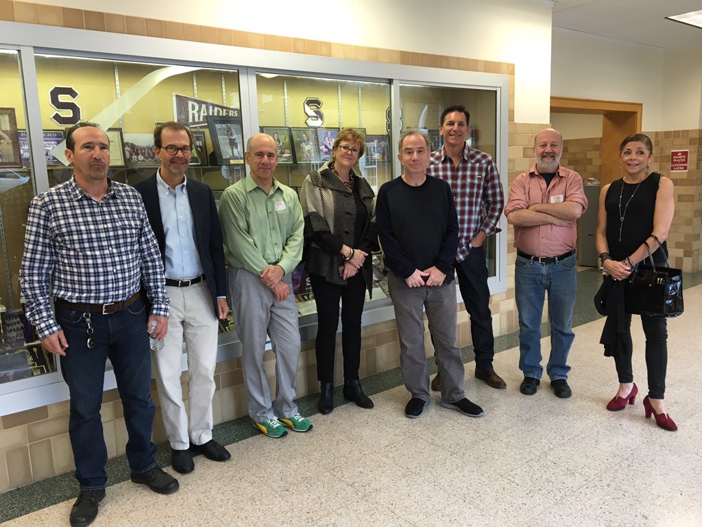"Back To School" SHS Class of 1976 - some alums touring the building #scarsdaleHSpride #scarsdalepride