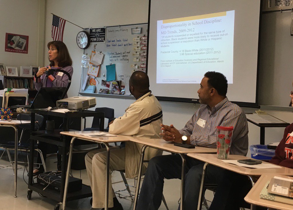 Jay_Schill's tweet photo. FCPS admin & teachers learning how restorative practices can help solve discipline disproportionality.#FCPSEdSym https://t.co/bVtBMLBO02