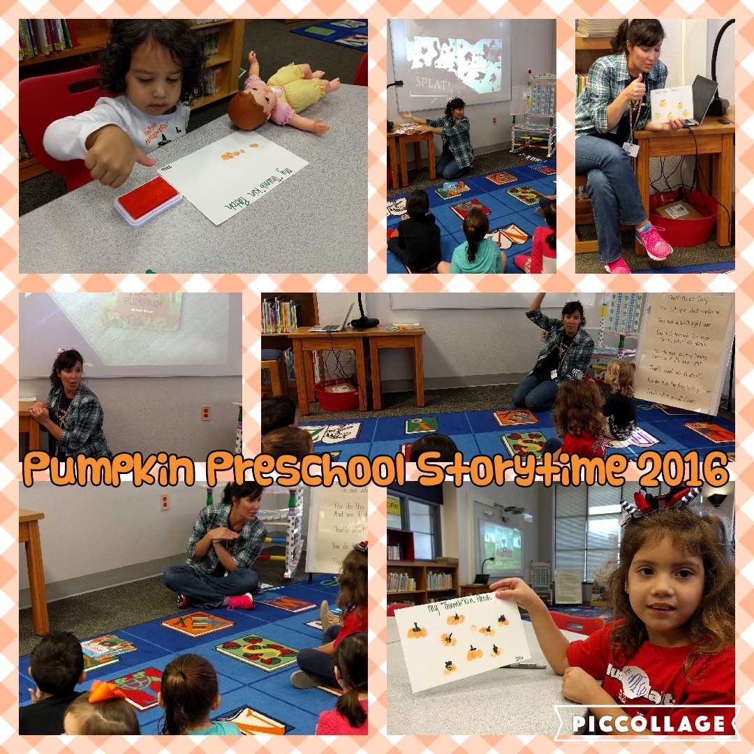 ReadDanceTweet's tweet photo. Pumpkin Patch fun with Preschoolers! #storytime with future Huskies is so much fun! Love their "thumb"kin patch crafts! https://t.co/Nm2RsH2CI1