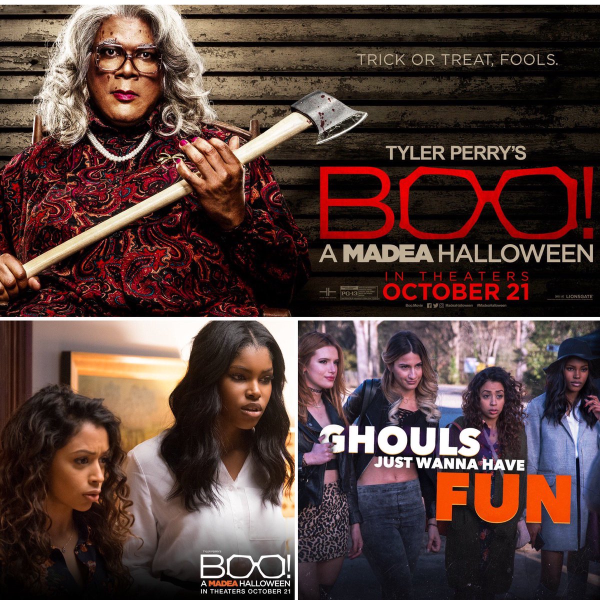 CESDTalent's tweet photo. Halloween is around the corner. R U Ready?! Boo! @MadeaHalloween starring #CESDTalent @diamondwhite inTheater 2day #YouBetterRun #Hellurween https://t.co/amkYY2KUlv