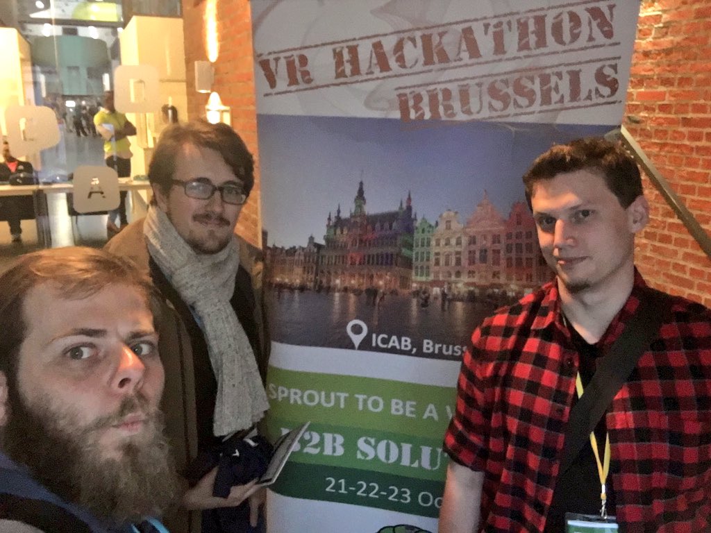 haloclineXR's tweet photo. Meeting @ThomasVanBouwel here at #vrhackathonBXL #VRBrussels @vrhackathonbxl - always a pleasure! https://t.co/3ZxKMtGyk3