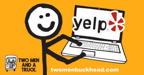TwoMenBuckhead's tweet image. Have you recently moved with us? #Share your experience! Looking for a mover and wants to check reviews? Look us up on @Yelp! #moverswhocare
