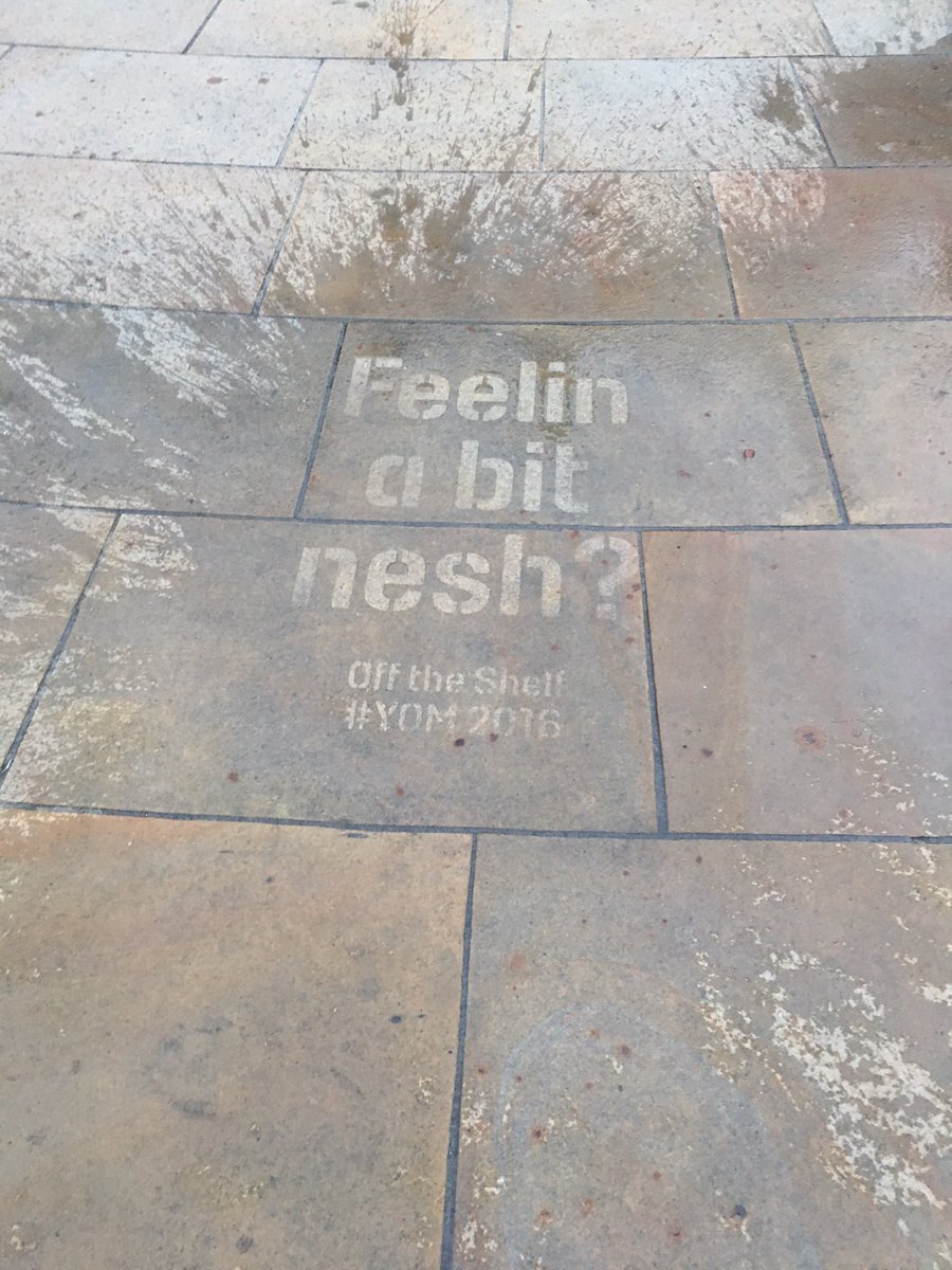 professorvaness's tweet photo. @workspaceman #rainingwords Sheffield expressions only see when rains down around city this one for you part of @otsfestival @SheffieldBID https://t.co/zq7RbySiMw