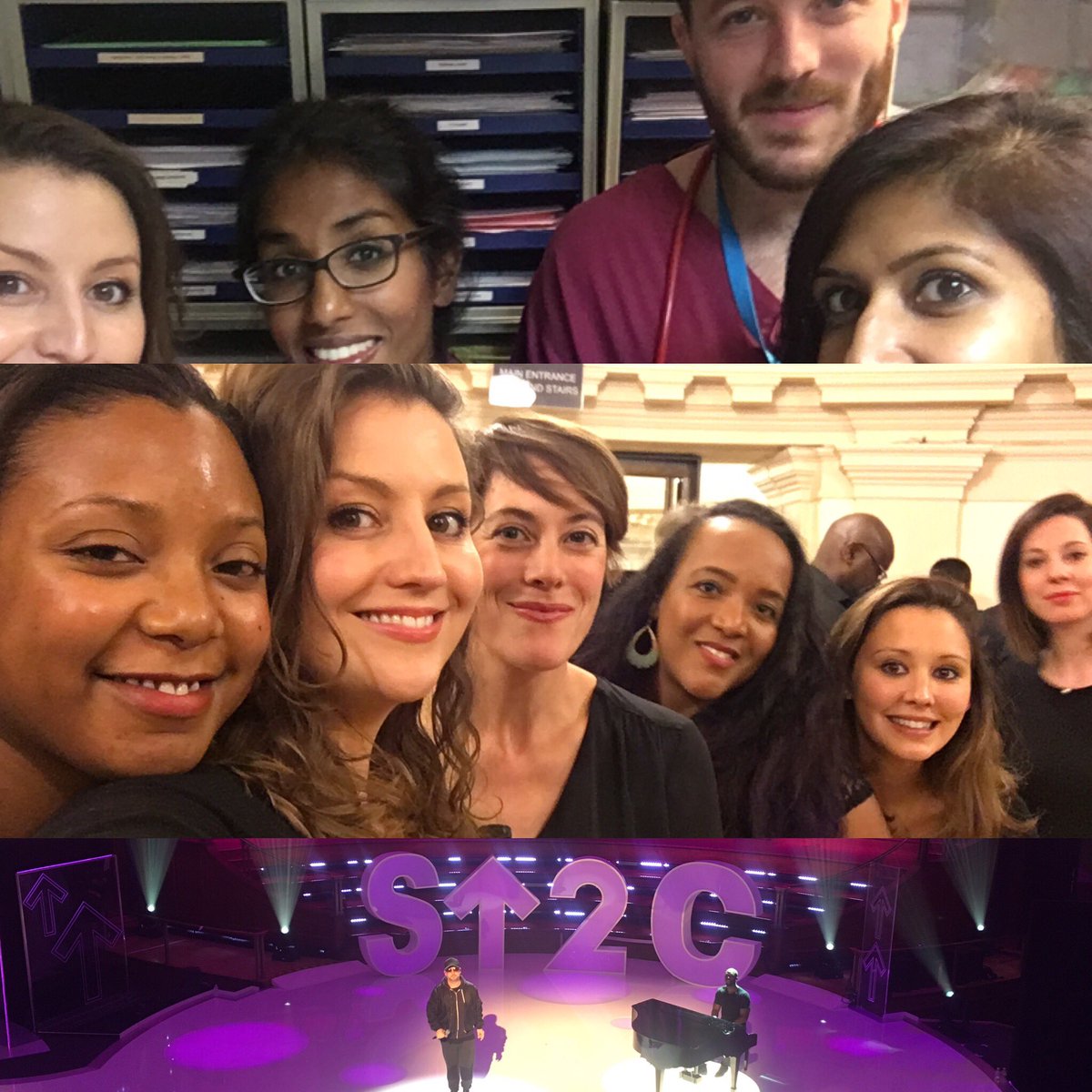 rog_la's tweet photo. Great 2represent NHS in mega choir doing rendition of @DavidBowieReal with @BoyGeorge 4 @SU2C @Channel4 @NHSMillion but now nightshift time https://t.co/B6Ehi3D94I
