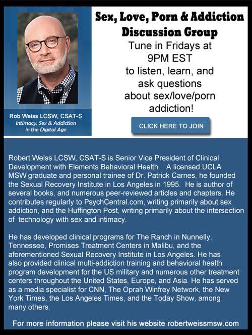itscheating's tweet photo. You think you might be addicted to porn? Ask your questions online. Today 6pm PST. Free! https://t.co/retp09p8gC https://t.co/pHvoUjuIyE