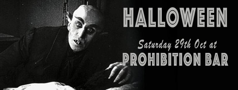 Prohibitionswan's tweet photo. Saturday the 29th! Join us for 1920's horror film inspired cocktails #Halloween https://t.co/b8QKfA7WaO