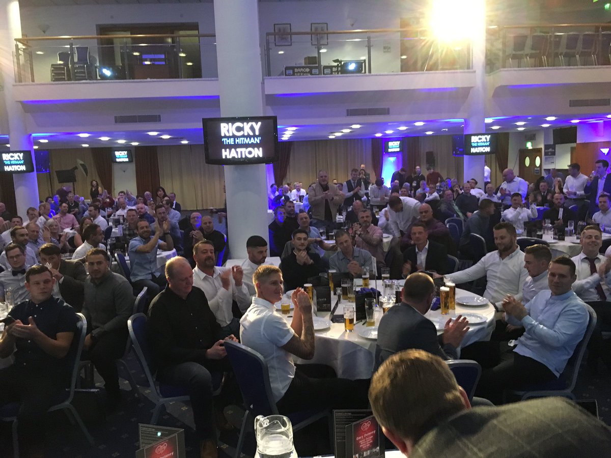 HitmanHatton's tweet photo. Here Speaking shortly a York racecourse.Brought my dietician along @marshy1960 Thanks for coming everyone.👍🏻 https://t.co/KkiizoOAzu