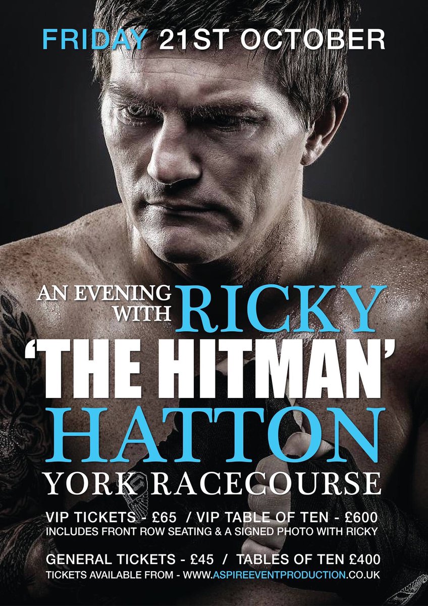 HitmanHatton's tweet photo. Here Speaking shortly a York racecourse.Brought my dietician along @marshy1960 Thanks for coming everyone.👍🏻 https://t.co/KkiizoOAzu