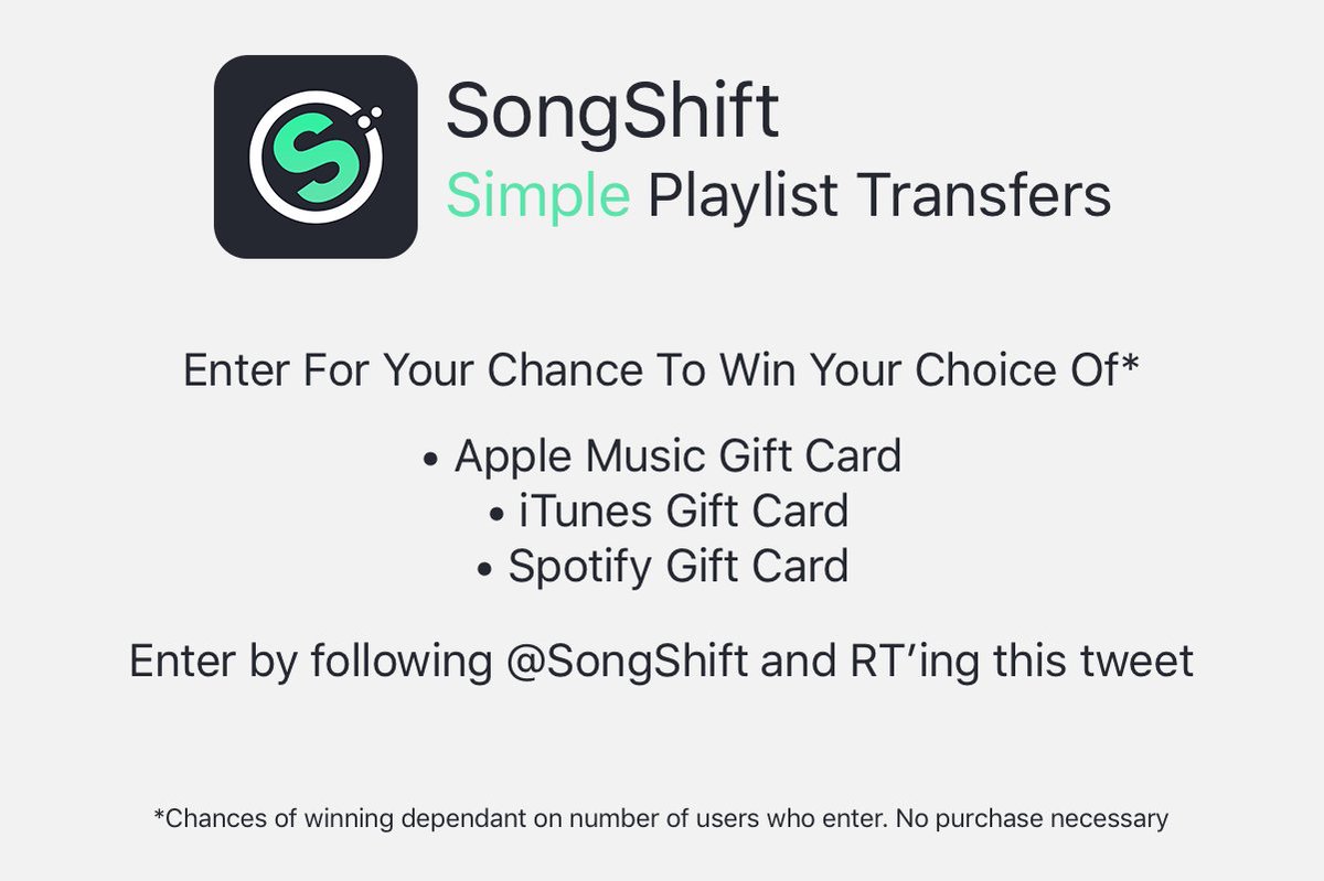 SongShift's tweet photo. SongShift is the easiest way to transfer playlists across music streaming services.

Download the update today!
https://t.co/zTtIGaFszy https://t.co/Ypgv2hwlCC