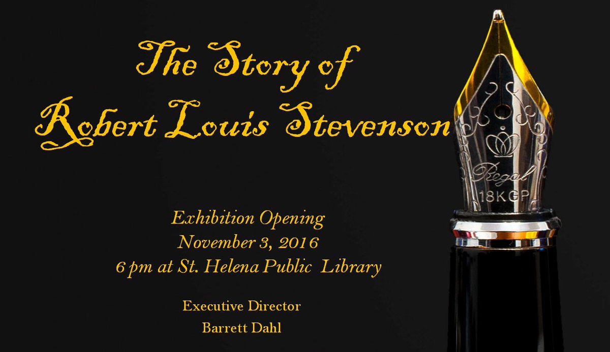 RLSMuseum's tweet photo. "The Story of Robert Louis Stevenson" exhibition reception is THURSDAY November 3d at 6pm! More details https://t.co/jTRjg8dts6 https://t.co/QFOnlmny1O
