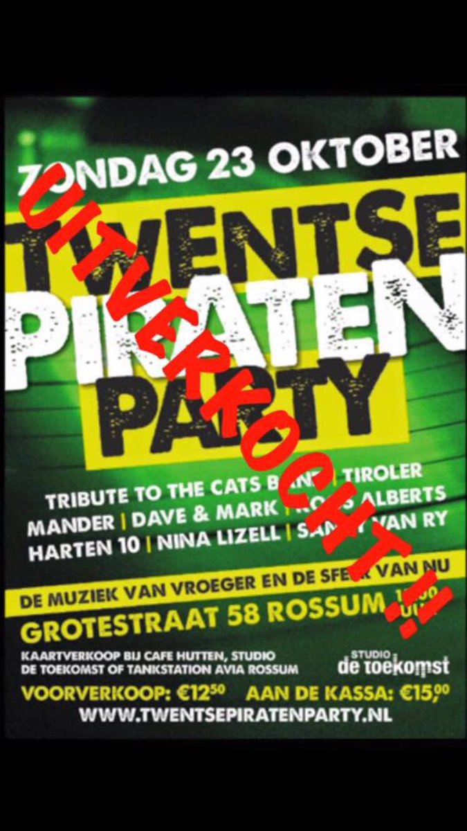 Wat een feest in Rossum! Top zondag gaan we weer voor de volle bak met oa <a href="/koosalberts/">koos alberts</a> Mark en Dave @martijnhamer eva #etherpiraten.