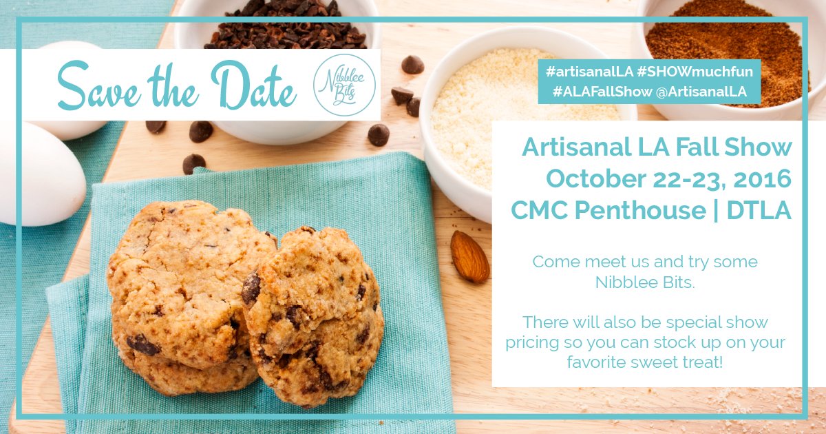 nibbleebits's tweet photo. Check us out at Artisanal LA this weekend! Come hang out and try some Nibblee Bits. #artisanalla #SHOWmuchfun #ALAFallShow @ArtisanalLA https://t.co/brJg4OZe8t