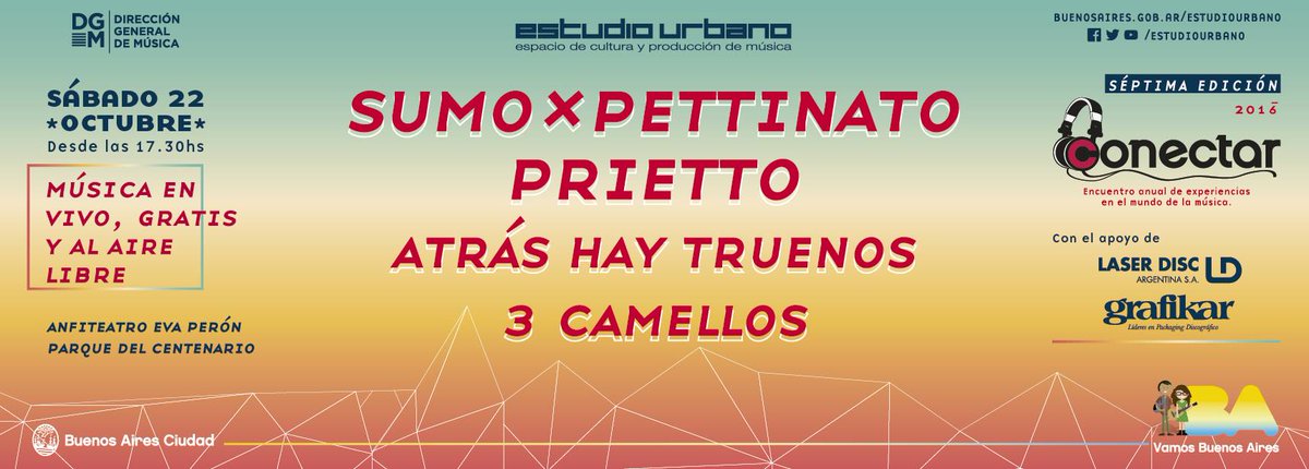 trescamellos's tweet photo. A las 1730 vamos a estar en @radionitrook en #lavueltaexplosiva y mañana a las 17 en el #Conectar2016 de @EstudioUrbano @lucasmdrums https://t.co/vRMb29rzs9